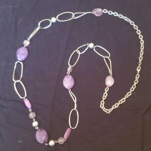 Purple and silver necklace